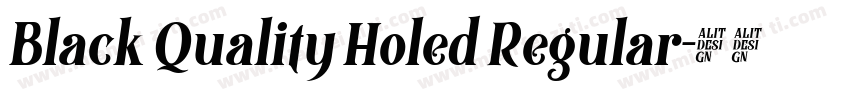 Black Quality Holed Regular字体转换